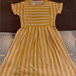 Striped Yellow & White Mini Dress